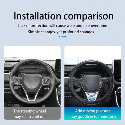 Car Interior Decoration Cute Anime Cartoon Pattern Car Ornament Women's Car Interior Decor Car Accessories Only Suitable For Corolla, Series Car Steering Wheel Accessories Perforated Dynamic Acrylic M