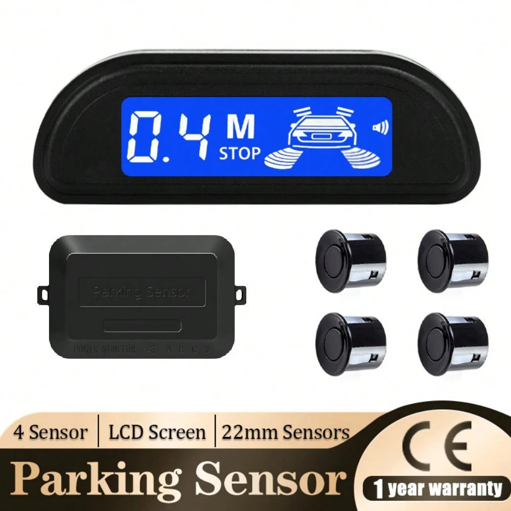 Car Parking Sensor Kit With Automatic Parking Assist System, Reverse LED Display, 22mm 4 Sensor Radar Detection System And Backlit Display