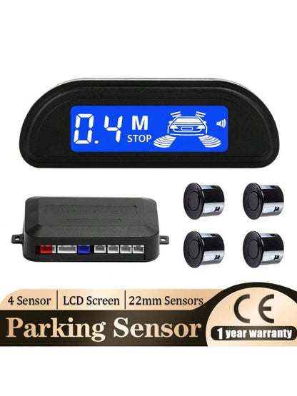 Car Parking Sensor Kit With Automatic Parking Assist System, Reverse LED Display, 22mm 4 Sensor Radar Detection System And Backlit Display