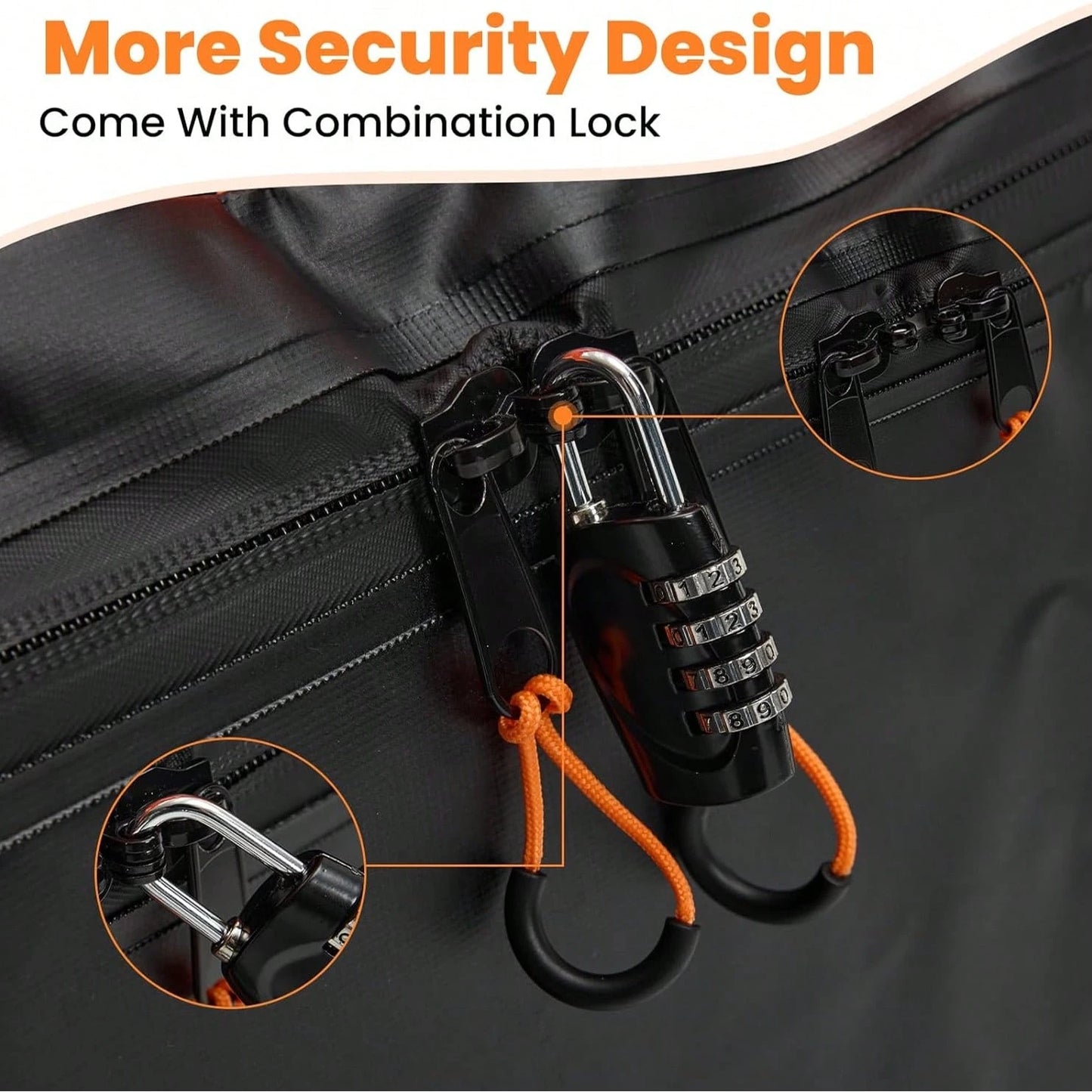 Car Rooftop Cargo Bag, 20 Cubic Feet Waterproof PVC Roof Bag With Topper, Anti-Slip Mat, Lock, Straps And Door Hooks, Fits Cars With Or Without Roof Racks
