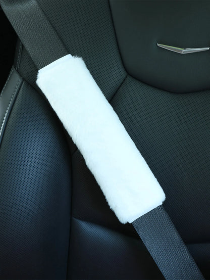 Car Seat Belt Plush Thick Anti-Pinch Shoulder Strap Protector, Backpack Shoulder Strap Protector