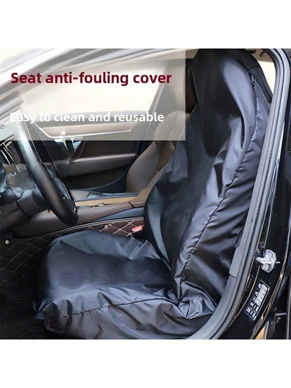 Car Seat Covers, Universal Waterproof Front And Rear Row Car Seat Covers, Cool And Comfortable In Summer, Black, Suitable For Families With Pets, Essential Car Accessory To Prevent Pet Hair Contaminat