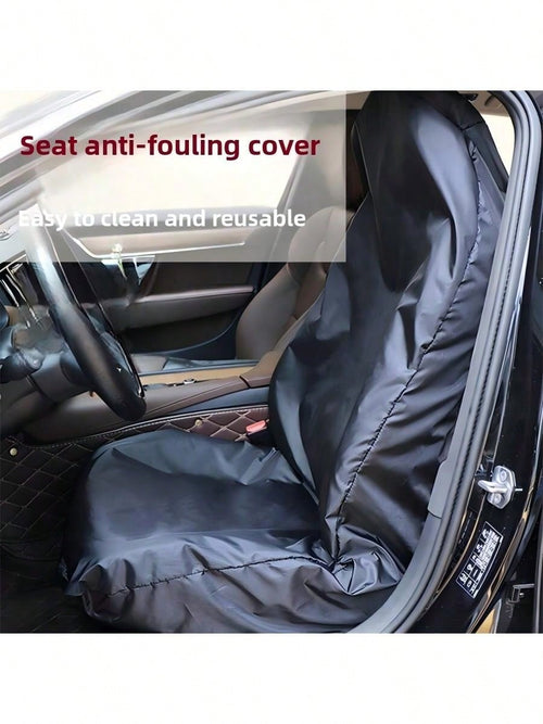 Car Seat Covers, Universal Waterproof Front And Rear Row Car Seat Covers, Cool And Comfortable In Summer, Black, Suitable For Families With Pets, Essential Car Accessory To Prevent Pet Hair Contaminat