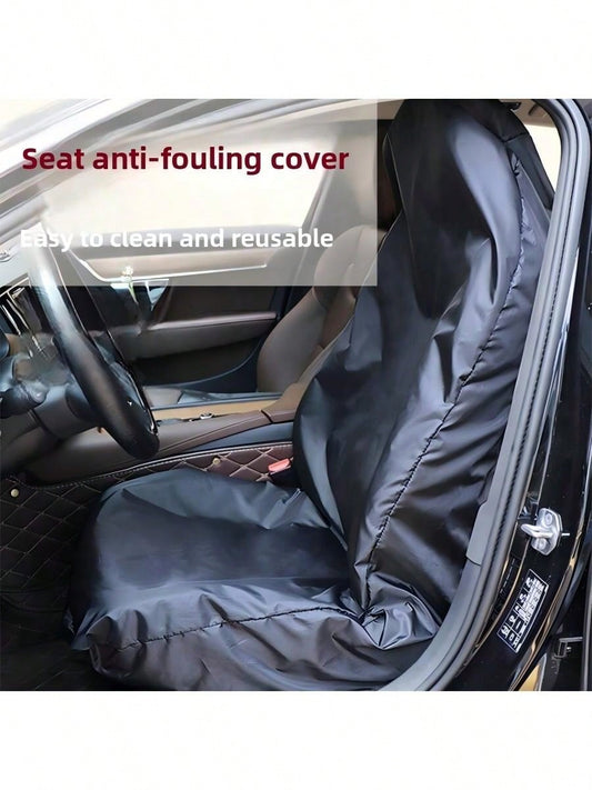 Car Seat Covers, Universal Waterproof Front And Rear Row Car Seat Covers, Cool And Comfortable In Summer, Black, Suitable For Families With Pets, Essential Car Accessory To Prevent Pet Hair Contaminat