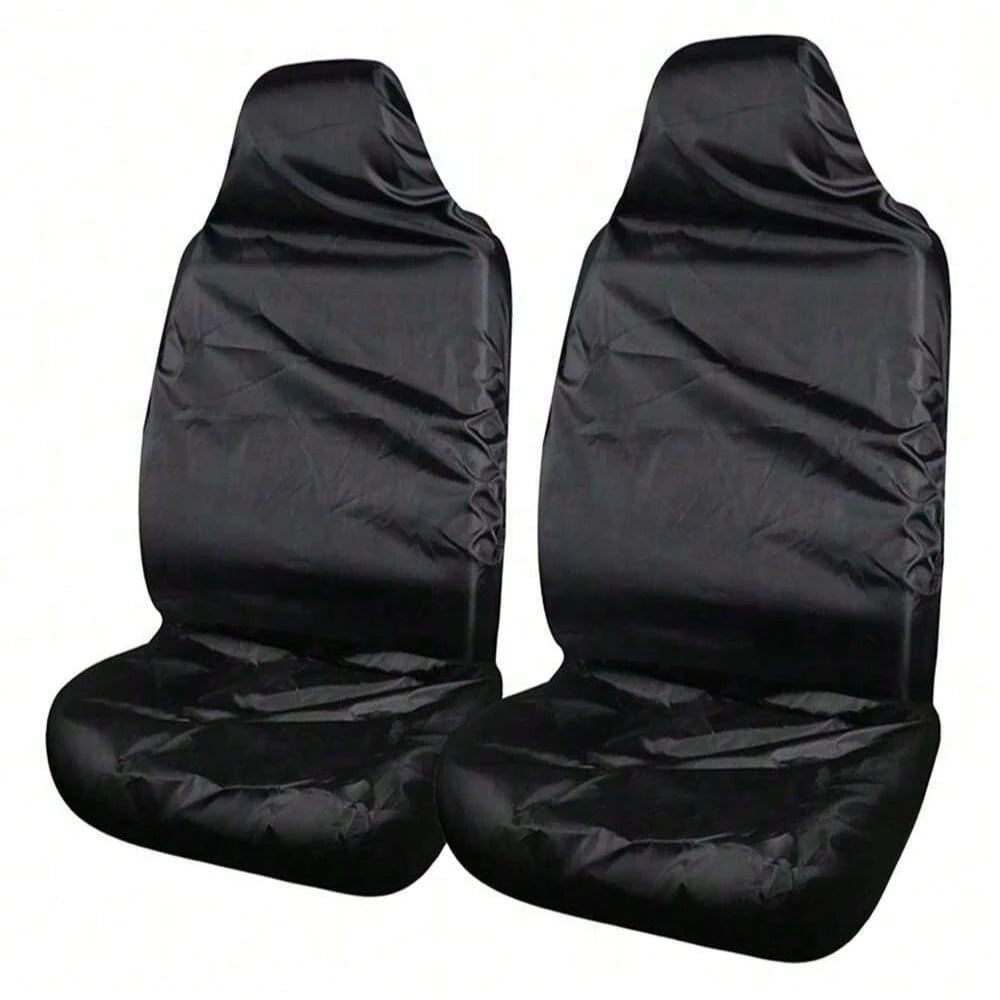 Car Seat Covers, Universal Waterproof Front And Rear Row Car Seat Covers, Cool And Comfortable In Summer, Black, Suitable For Families With Pets, Essential Car Accessory To Prevent Pet Hair Contaminat