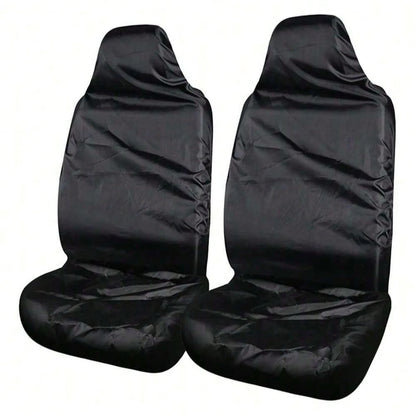 Car Seat Covers, Universal Waterproof Front And Rear Row Car Seat Covers, Cool And Comfortable In Summer, Black, Suitable For Families With Pets, Essential Car Accessory To Prevent Pet Hair Contaminat