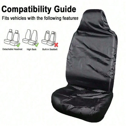 Car Seat Covers, Universal Waterproof Front And Rear Row Car Seat Covers, Cool And Comfortable In Summer, Black, Suitable For Families With Pets, Essential Car Accessory To Prevent Pet Hair Contaminat