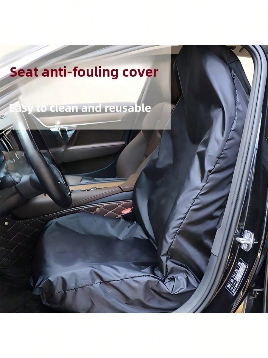 Car Seat Covers, Universal Waterproof Front And Rear Row Car Seat Covers, Cool And Comfortable In Summer, Black, Suitable For Families With Pets, Essential Car Accessory To Prevent Pet Hair Contaminat