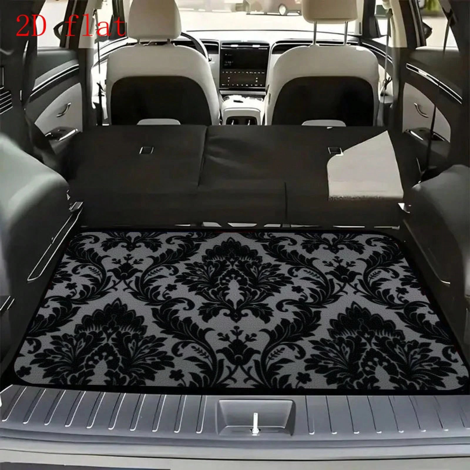 Car Trunk Mat, European Vintage Floral Pattern, Car Trunk Protection Mat, Trunk Liner, Car Trunk Cargo Mat, Vehicle Luggage Compartment Mat