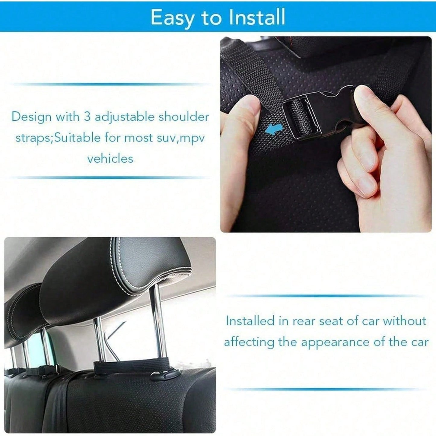 Car Trunk Organizer, Large Capacity Car Organizers And Storage With 8 Pockets, Waterproof Backseat Hanging Organizer For SUV, Truck, MPV, Interior Accessories For Men And Women
