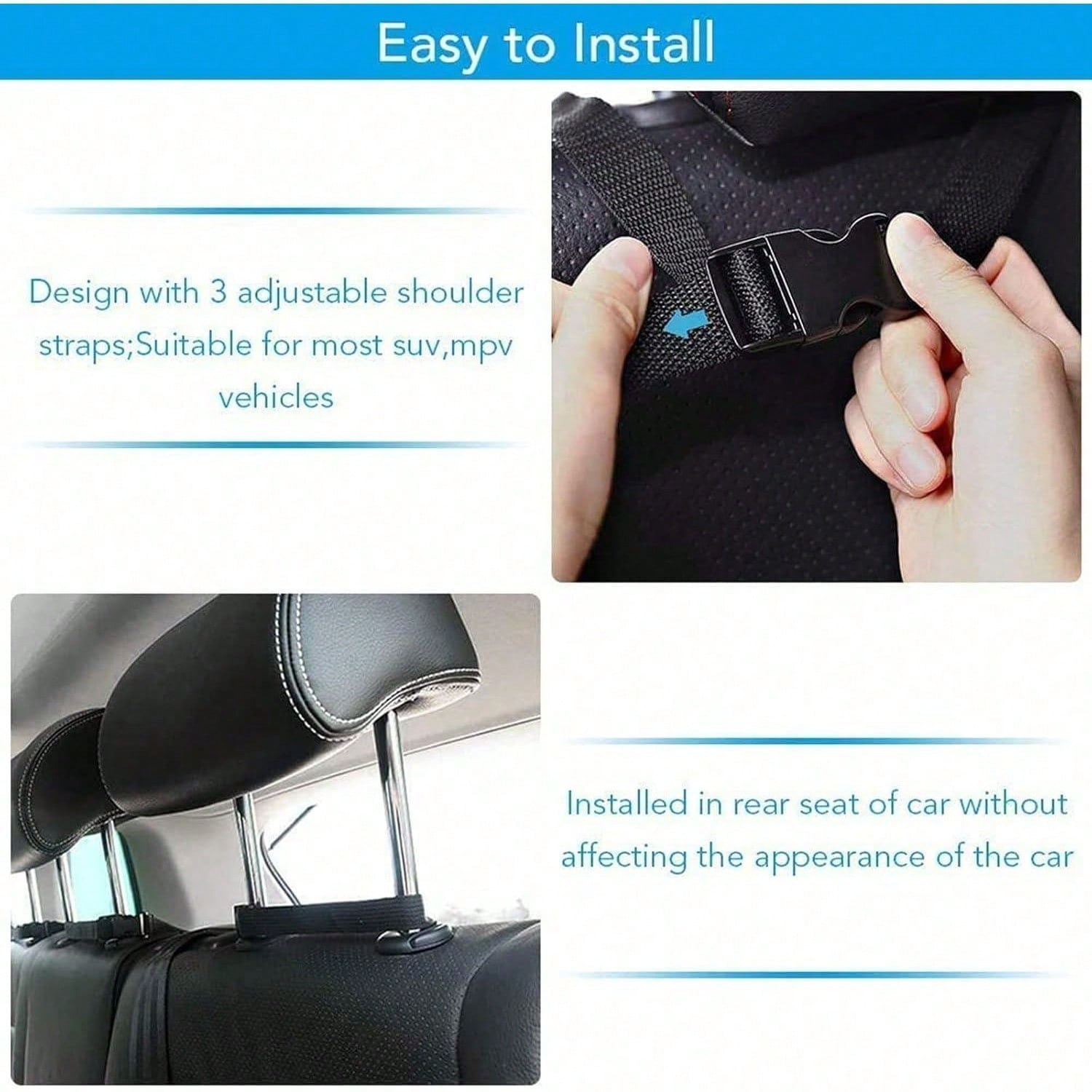 Car Trunk Organizer, Large Capacity Car Organizers And Storage With 8 Pockets, Waterproof Backseat Hanging Organizer For SUV, Truck, MPV, Interior Accessories For Men And Women