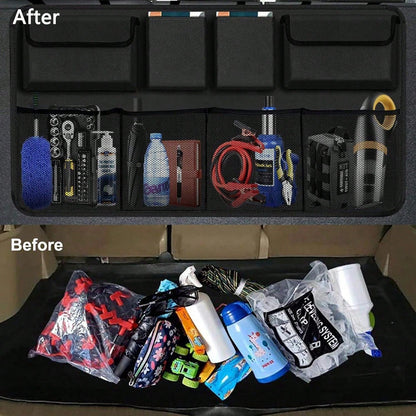 Car Trunk Organizer, Large Capacity Car Organizers And Storage With 8 Pockets, Waterproof Backseat Hanging Organizer For SUV, Truck, MPV, Interior Accessories For Men And Women