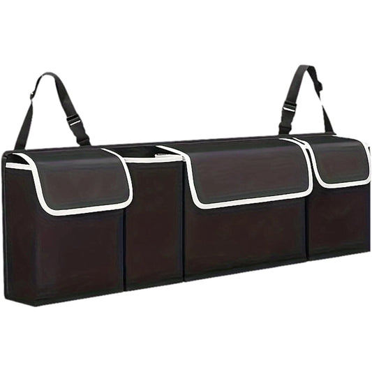 Car Trunk Organizer, Backseat Hanging Organizer With 4 Pockets Waterproof Trunk Organizer And Storage For SUV, Truck, Van, Cargo.
