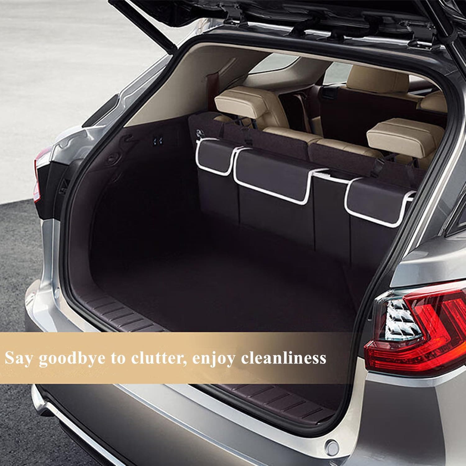 Car Trunk Organizer, Backseat Hanging Organizer With 4 Pockets Waterproof Trunk Organizer And Storage For SUV, Truck, Van, Cargo.
