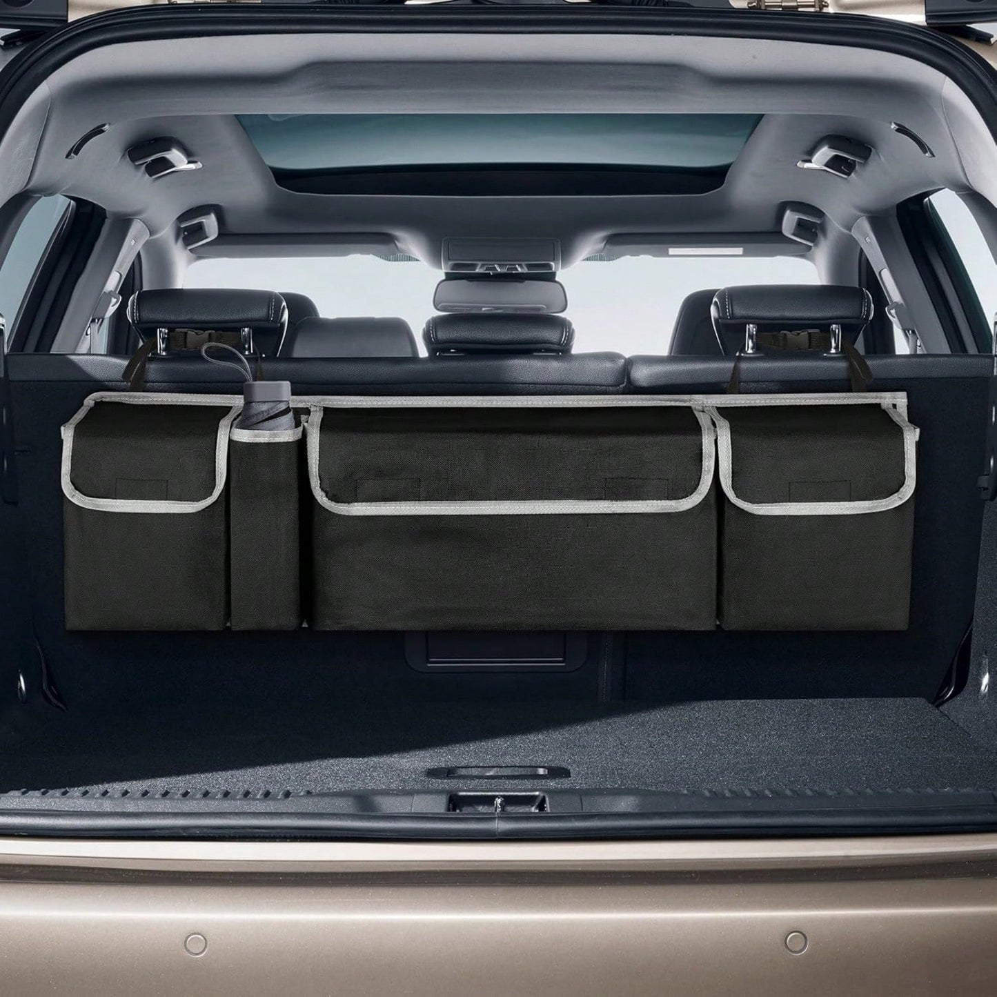 Car Trunk Storage Box And Storage Bag, Foldable Storage Bag With 4 Pockets, Perfect For All Car Models, Making Your Driving More Tidy And Orderly!