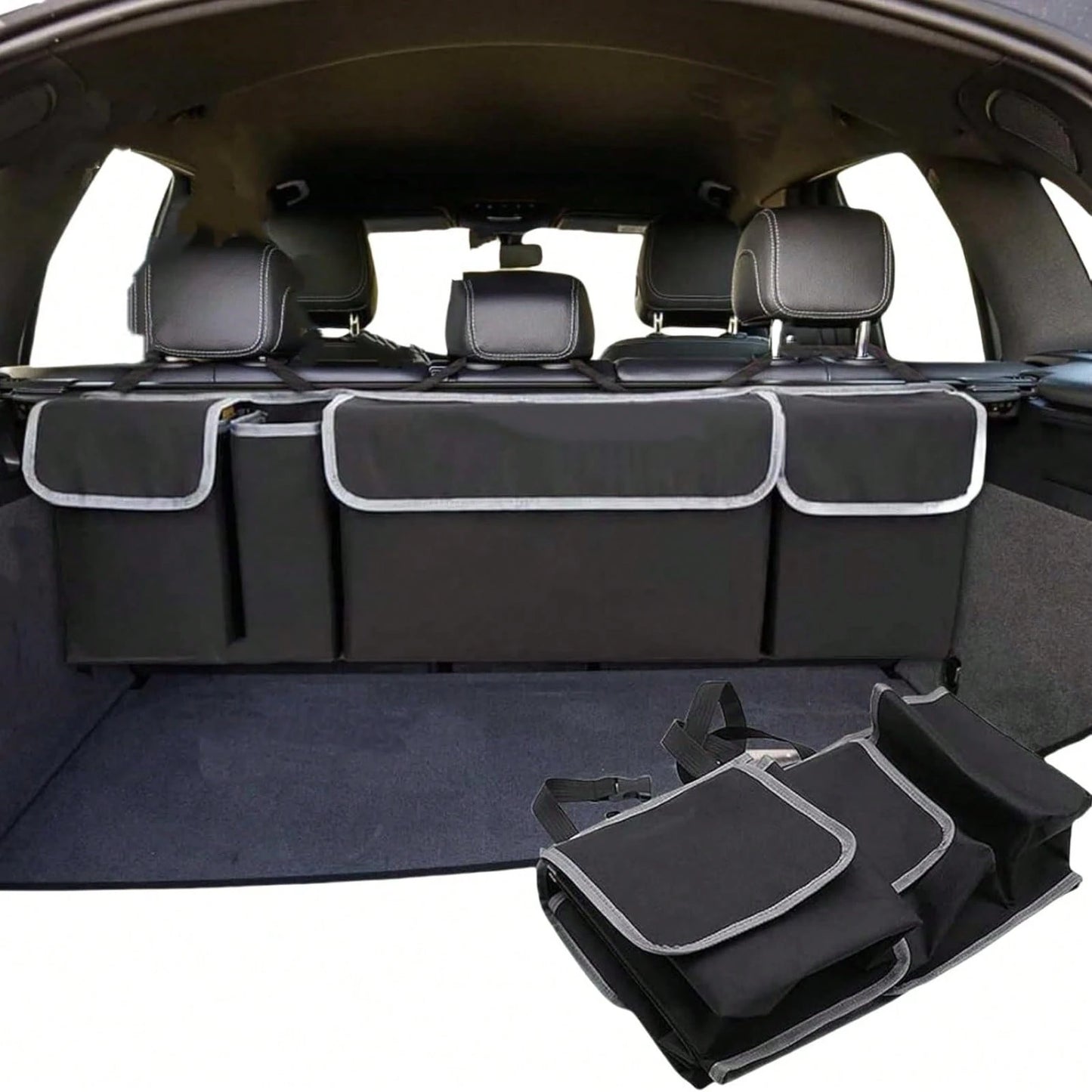 Car Trunk Storage Box And Storage Bag, Foldable Storage Bag With 4 Pockets, Perfect For All Car Models, Making Your Driving More Tidy And Orderly!