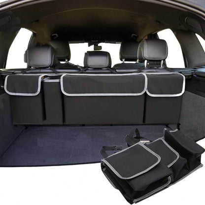 Car Trunk Storage Box And Storage Bag, Foldable Storage Bag With 4 Pockets, Perfect For All Car Models, Making Your Driving More Tidy And Orderly!