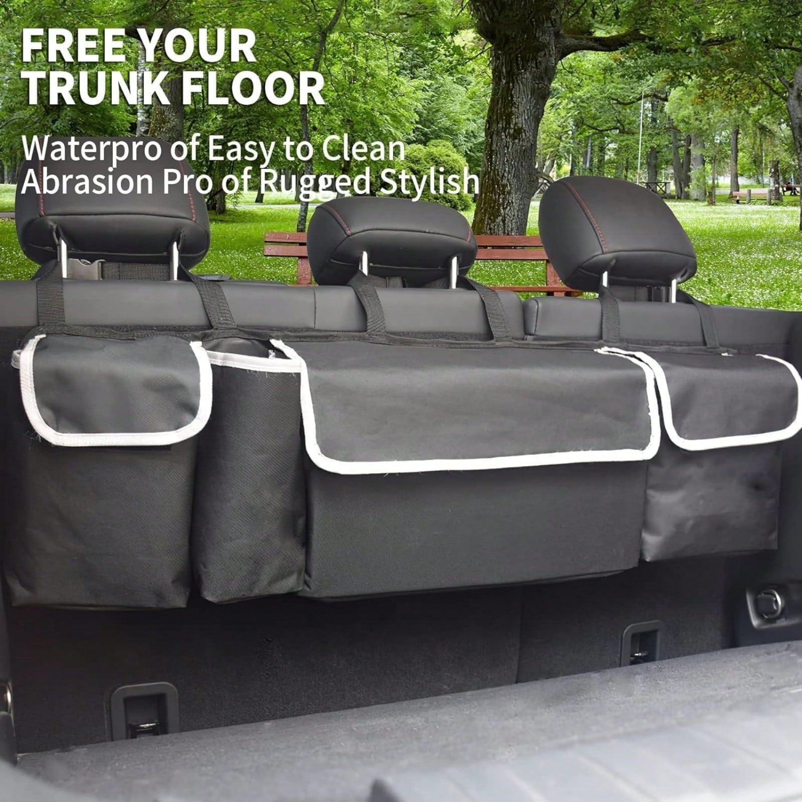 Car Trunk Storage Box And Storage Bag, Foldable Storage Bag With 4 Pockets, Perfect For All Car Models, Making Your Driving More Tidy And Orderly!