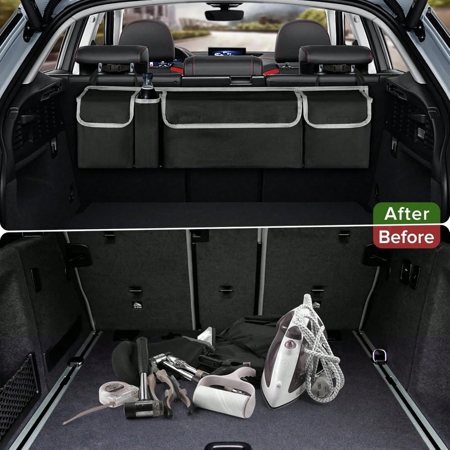 Car Trunk Storage Box And Storage Bag, Foldable Storage Bag With 4 Pockets, Perfect For All Car Models, Making Your Driving More Tidy And Orderly!