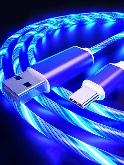 Car Type-C Glowing Data Cable