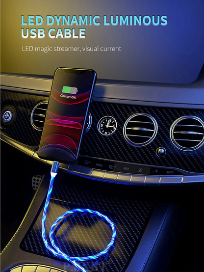 Car Type-C Glowing Data Cable