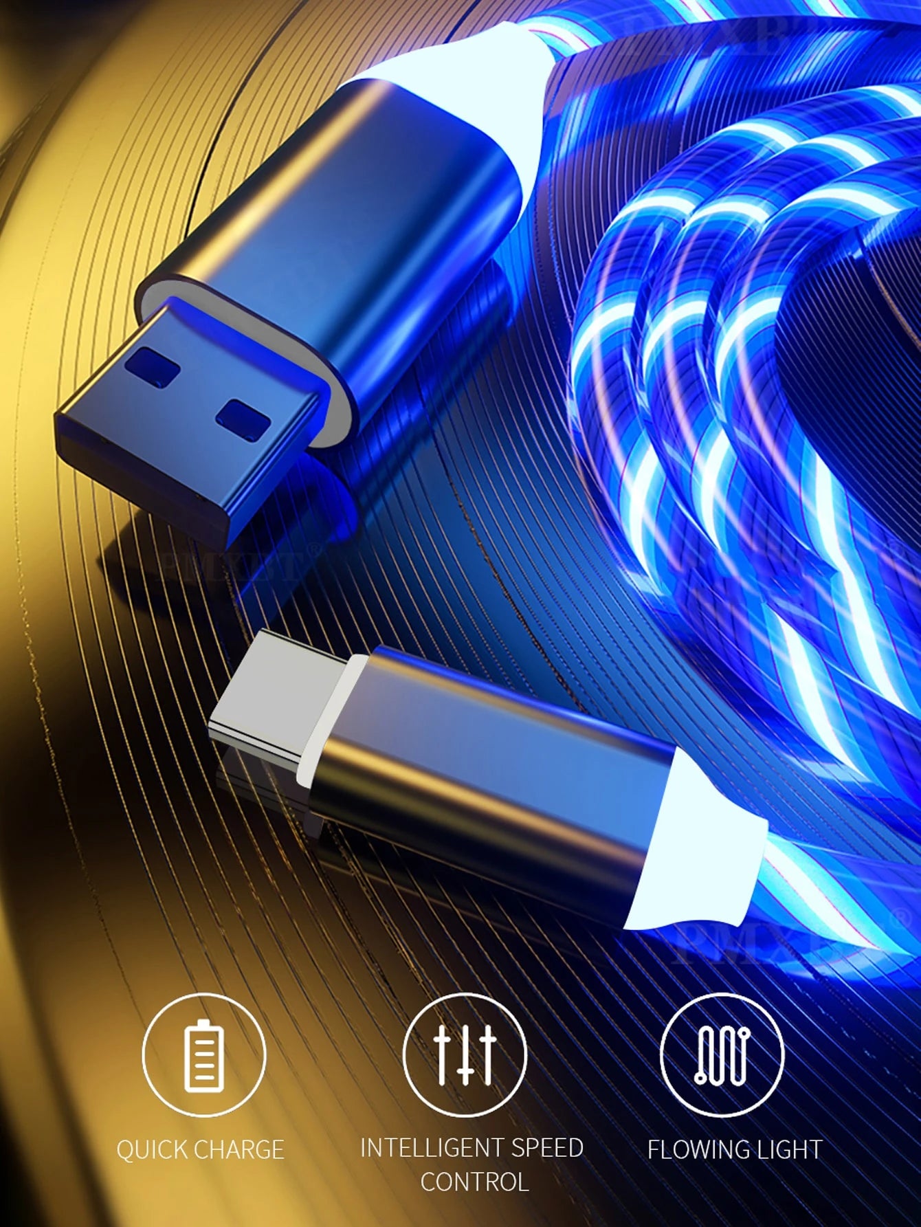 Car Type-C Glowing Data Cable
