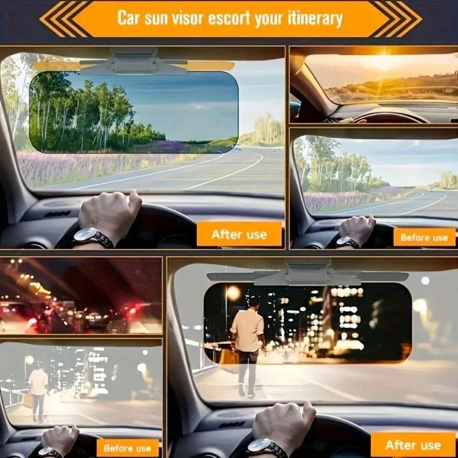 Car Visor Interior Anti-Glare Goggles Driver Car Anti-High Beam Goggles Dual-Purpose, Car Day And Night Goggles, Ultraviolet Protection, Prevent Scattered Light, Prevent Snow Blindness, Suitable For S