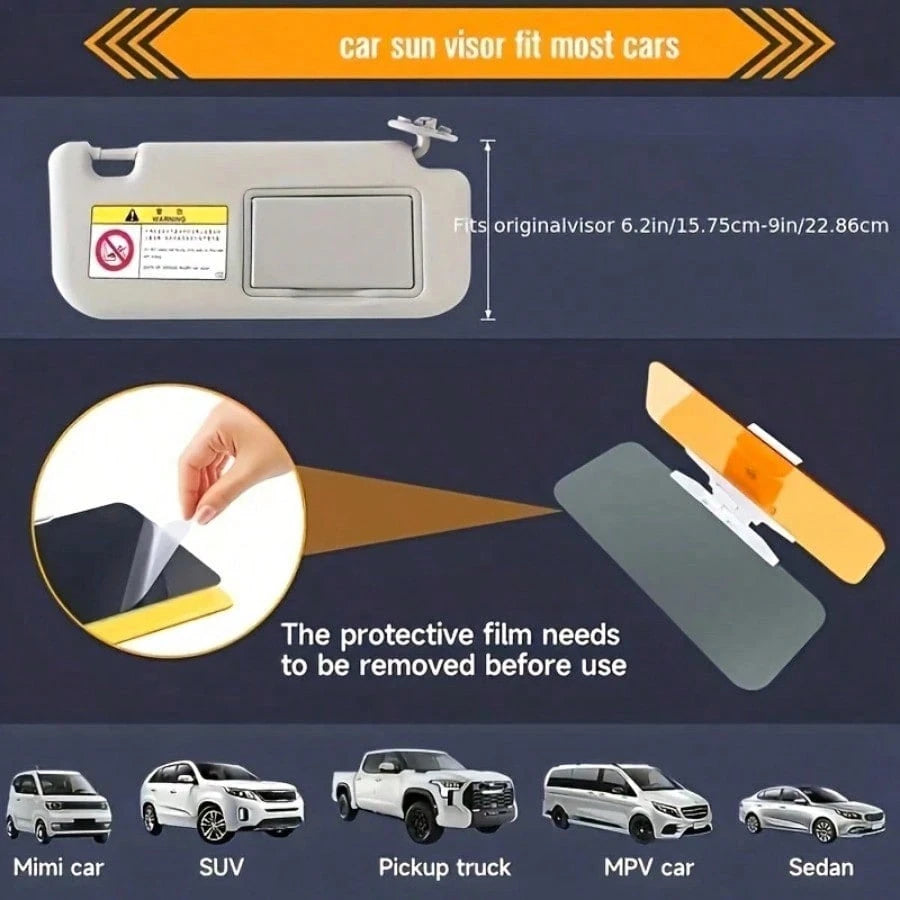 Car Visor Interior Anti-Glare Goggles Driver Car Anti-High Beam Goggles Dual-Purpose, Car Day And Night Goggles, Ultraviolet Protection, Prevent Scattered Light, Prevent Snow Blindness, Suitable For S