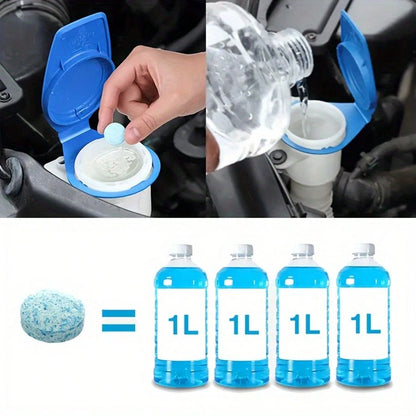 Car Windshield Cleaning Tablets- Glass Cleaner Concentrate, Solid Effervescent Tablets, Removes Car Glass Stains, Clears Vehicle Vision, Auto Accessories