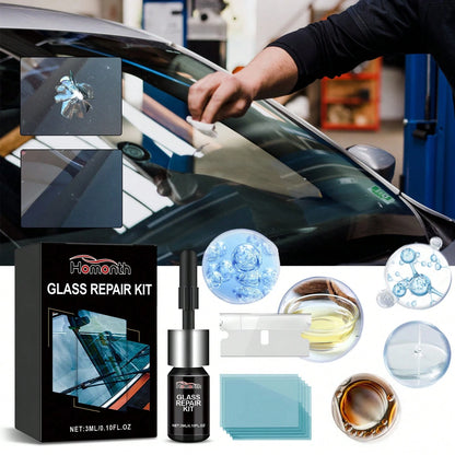 Car Windshield Cracked Repair Drops Diy Auto Window Glass Windscreen Chips Scratch Crack Nano Restoration Protective Agent Kit Prevent Damage Expanded Improve Visibility Glass Cleaner Care Tools