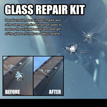 Car Windshield Cracked Repair Drops Diy Auto Window Glass Windscreen Chips Scratch Crack Nano Restoration Protective Agent Kit Prevent Damage Expanded Improve Visibility Glass Cleaner Care Tools