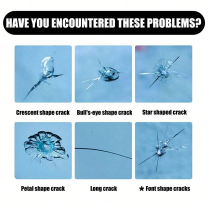 Car Windshield Cracked Repair Drops Diy Auto Window Glass Windscreen Chips Scratch Crack Nano Restoration Protective Agent Kit Prevent Damage Expanded Improve Visibility Glass Cleaner Care Tools