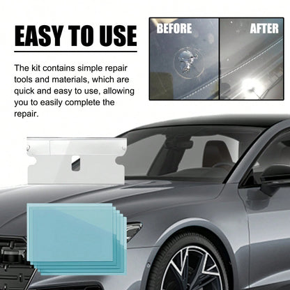 Car Windshield Cracked Repair Drops Diy Auto Window Glass Windscreen Chips Scratch Crack Nano Restoration Protective Agent Kit Prevent Damage Expanded Improve Visibility Glass Cleaner Care Tools