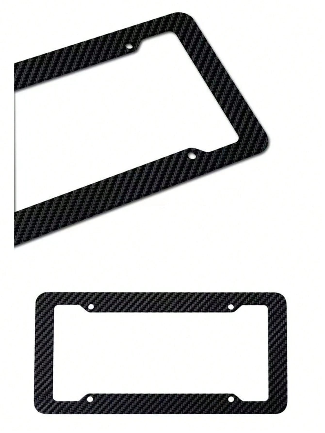 Carbon Fiber Texture License Plate Frame, Universal American Car License Plate Holder, Rust-Proof And Weatherproof Front And Rear License Plate Cover, Lightweight And Durable Car License Plate Bracket