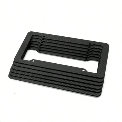Carbon Fiber Texture License Plate Frame, Universal American Car License Plate Holder, Rust-Proof And Weatherproof Front And Rear License Plate Cover, Lightweight And Durable Car License Plate Bracket