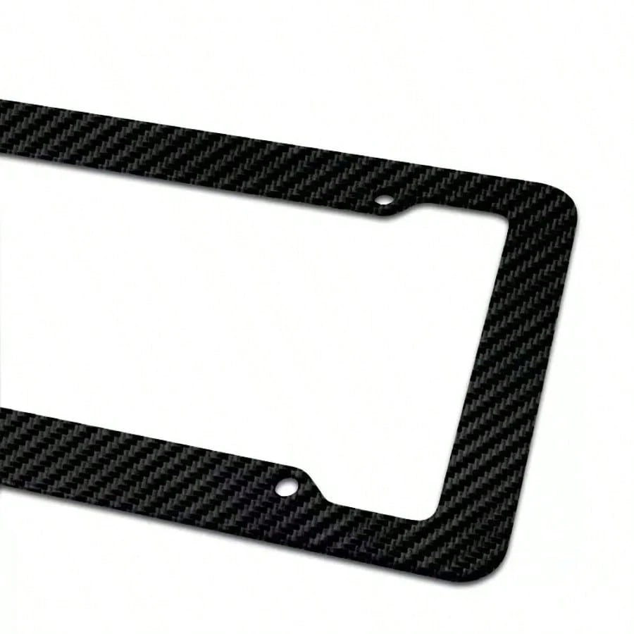 Carbon Fiber Texture License Plate Frame, Universal American Car License Plate Holder, Rust-Proof And Weatherproof Front And Rear License Plate Cover, Lightweight And Durable Car License Plate Bracket