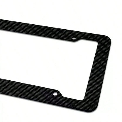 Carbon Fiber Texture License Plate Frame, Universal American Car License Plate Holder, Rust-Proof And Weatherproof Front And Rear License Plate Cover, Lightweight And Durable Car License Plate Bracket