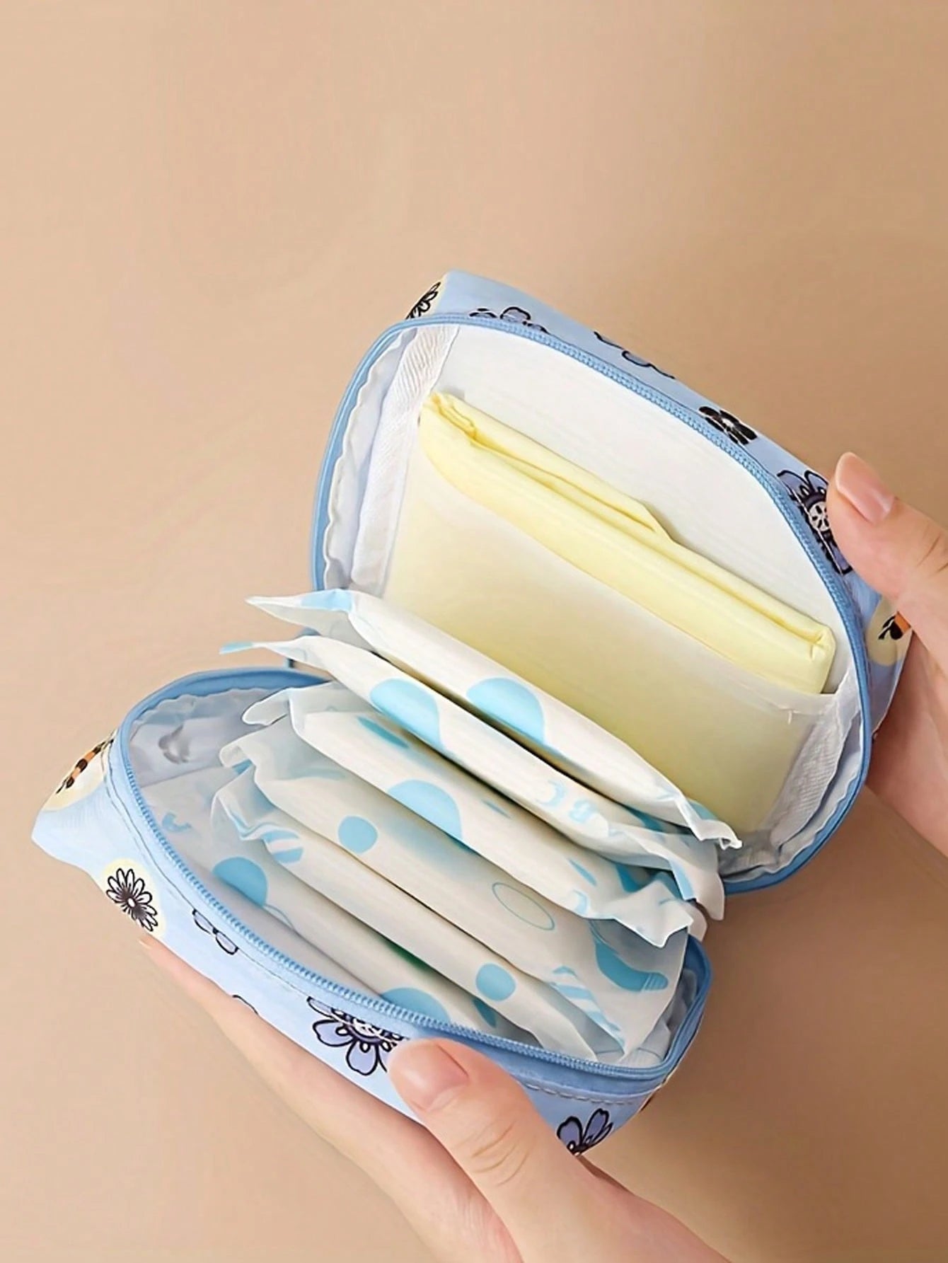 Cartoon Sanitary Pad Storage Bag, Tissue Paper Storage Bag, Lipstick Makeup Bag, Toilet Paper Storage Bag, Multi-Function Sanitary Pad Storage Bag, Large Capacity Portable Bag, Sanitary Pad Storage Bo