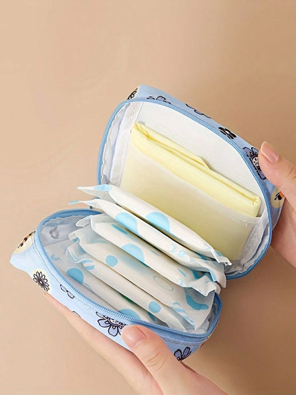 Cartoon Sanitary Pad Storage Bag, Tissue Paper Storage Bag, Lipstick Makeup Bag, Toilet Paper Storage Bag, Multi-Function Sanitary Pad Storage Bag, Large Capacity Portable Bag, Sanitary Pad Storage Bo