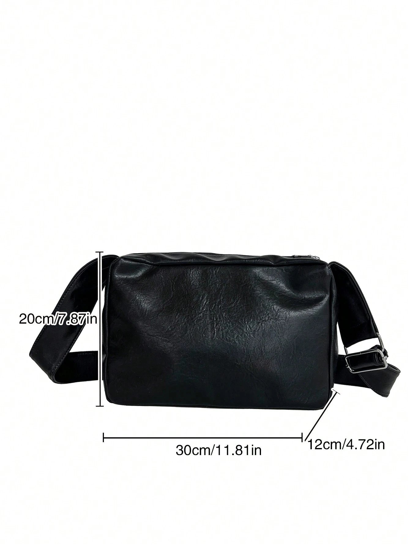 Casual Fashion Men's Minimalist Crossbody Bag With Wide Strap, Square Shape, Single Compartment, For Daily Commute And Travel