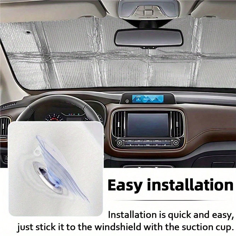 Cat Themed Car Sun Visor, Cute Cartoon Design, Sun Shading & UV Protection, Keeps Dashboard Cool, Fits Most Sedans, SUVs And RVs, Portable & Foldable, Fashionable Car Accessory, Must-Have Car Decor, E