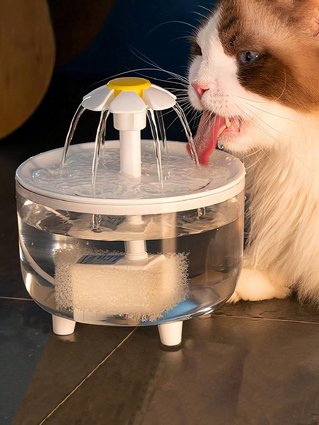 Cat Water Fountain, 1500ml USB Powered Cat Dog Water Dispenser, Automatic Circulation Pet Water Feeder With Filter (Charging Adapter Not Included) Cat Fountain With Water Level Window Easy To Clean Wa