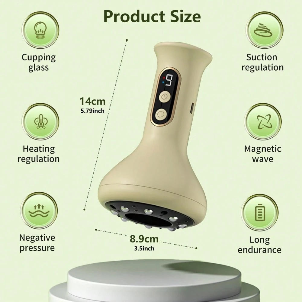 CGECGE Electric Massager With Intelligent Suction Massage, 3 Modes, 9 Temperature Settings, And 8 Magnetic Balls. Suitable For Arms, Back, And Legs. A Must-Have For Office Workers Who Sit For Long Per