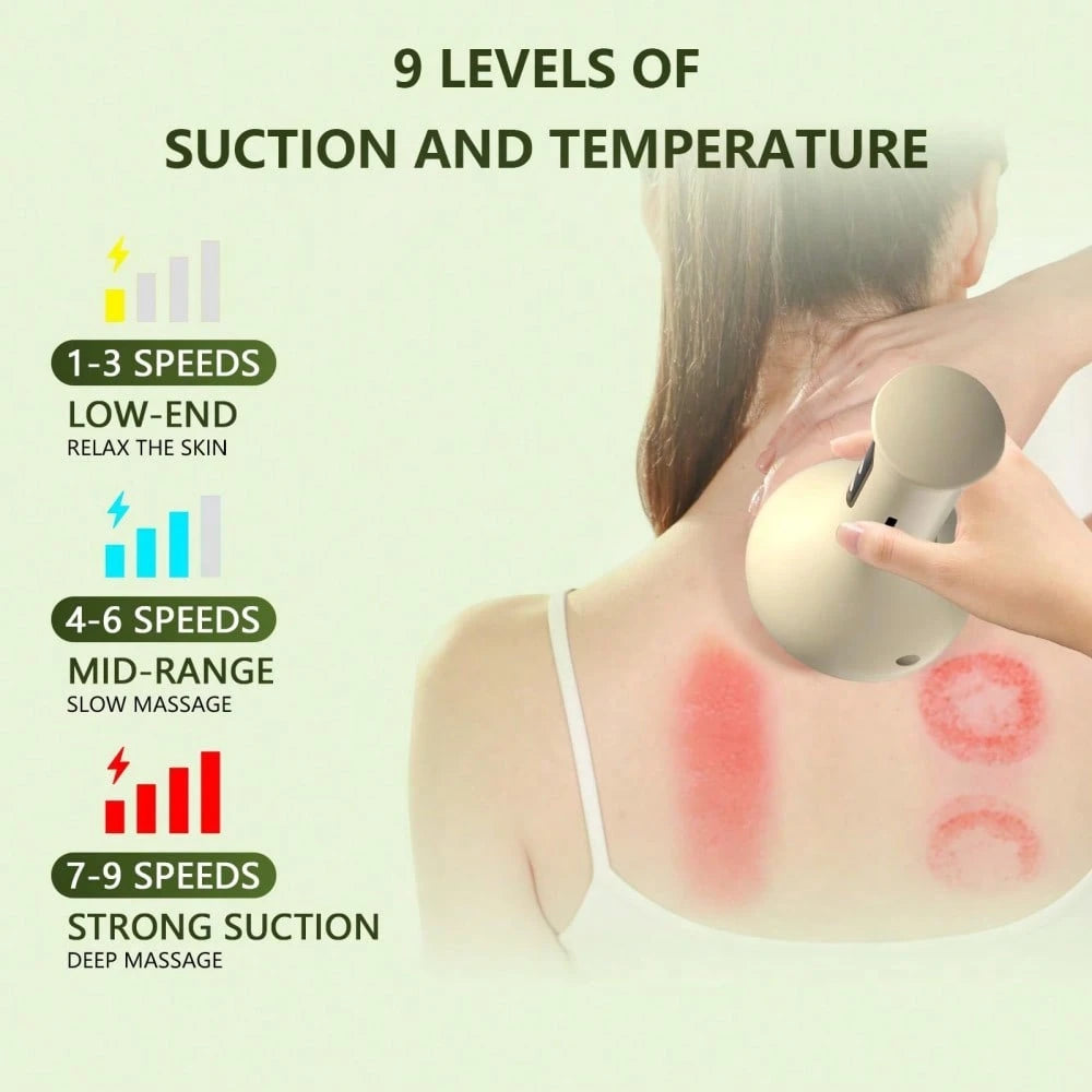 CGECGE Electric Massager With Intelligent Suction Massage, 3 Modes, 9 Temperature Settings, And 8 Magnetic Balls. Suitable For Arms, Back, And Legs. A Must-Have For Office Workers Who Sit For Long Per
