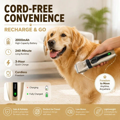 CGECGE Electric Pet Grooming Kit For Dogs And Cats. Professional Dog Grooming Kit With Low-Voltage Operation, Quiet Operation, And A Gentle Trimming System. Suitable For Home Pet Grooming, And Ideal F