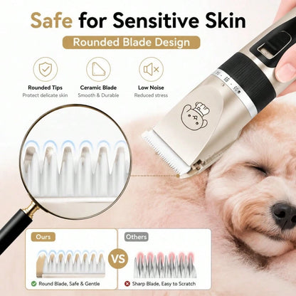 CGECGE Electric Pet Grooming Kit For Dogs And Cats. Professional Dog Grooming Kit With Low-Voltage Operation, Quiet Operation, And A Gentle Trimming System. Suitable For Home Pet Grooming, And Ideal F