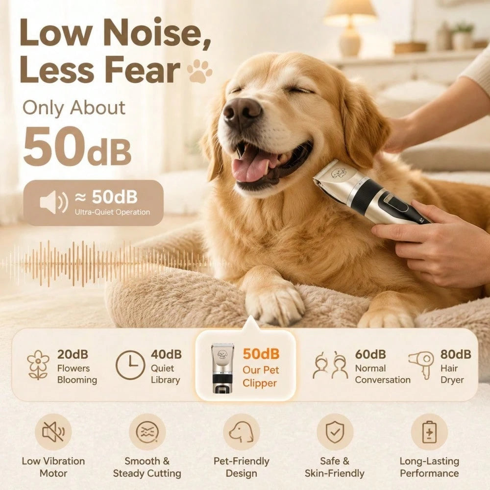 CGECGE Electric Pet Grooming Kit For Dogs And Cats. Professional Dog Grooming Kit With Low-Voltage Operation, Quiet Operation, And A Gentle Trimming System. Suitable For Home Pet Grooming, And Ideal F