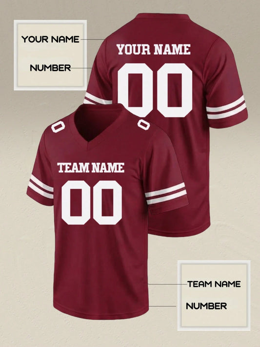 Charity Event Custom Football Jersey: Bulk Personalized Sports Top For Volunteers And Participants, Comfort For Long-Distance Marathons.