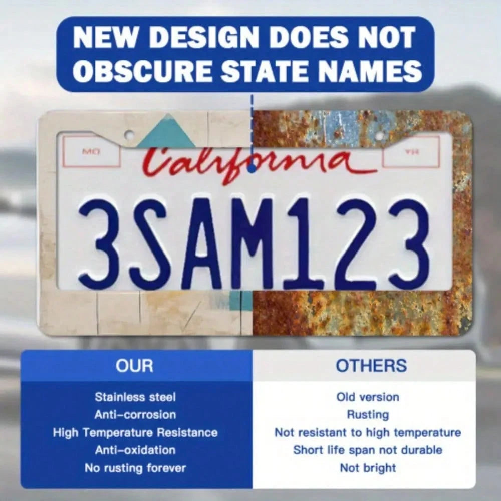 Christian License Plate Frame With Bible Verse, Spanish License Plate Holder (41:10, Single Piece), Essential Faith Accessory, Religious Car Decoration, Inspirational Design, Spanish Bible Artwork,Val