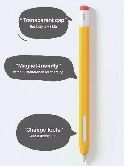 Christmas Gift Season Retro Pencil Shape Protective Case Compatible With Apple Pencil Pro Case & Apple Pencil 2nd Generation Case, Compatible With Magnetic Charging, Double Tap, Squeeze, Haptic